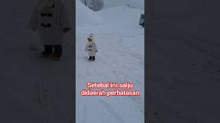 salju di daerah perbatasan korsel korut #snow #baby #cutebaby #ersyen