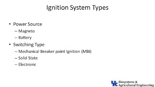 6c Spark Ignition System Operation, AEN/TSM 220: Principles of Internal Combustion Engines.