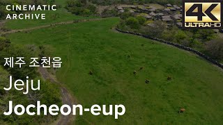 제주 조천읍 인근 바농오름, 큰지그리오름, 돌문화공원 고화질 드론 영상 / Jeju, Jocheon-eup, Drone at Jeju, Jeju Oreum