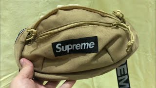 Supreme SS18 waist bag Tan бананка Суприм песочного цвета