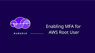 How to enable MFA for AWS Root User