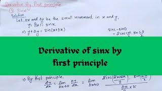 Derivative by first principle