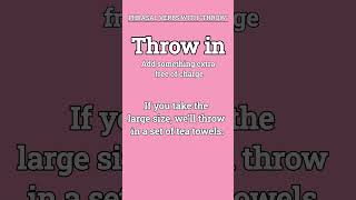 Phrasal Verb "Throw" #english #englishlanguage #englishgrammar #spokenenglish