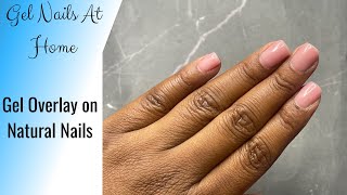 Gel Overlay On Short Natural Nails | @BornPrettyBPS Rubber Base Gel | Beginner Friendly Tutorial