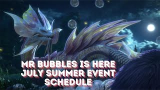 July event schedule Revealed.  #mhnow #monsterhunternow #niantic #capcomgames