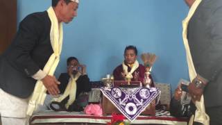 Our wedding engagement day as tamang culture father and father in law changing their sagun as lama.