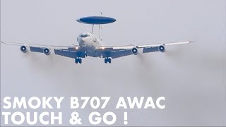 Screaming NATO Boeing B707 Touch&Go At Eindhoven Airport!