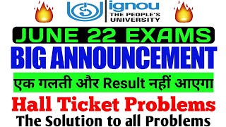 IGNOU Big Announcement for  Exams | Big Changes in Hall Ticket, All Problems Solutions By TIPS GURU