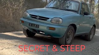 Taking the '96 #Suxuki #X90 on a secret and steep dirt track near me. #4x4 #offroad #cars