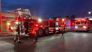 Outside Fire Extends to Strip Mall