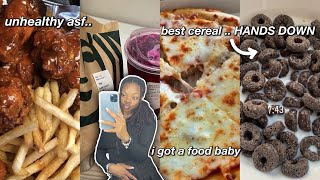 what i eat in a day🍕 *unhealthy edition*🥓