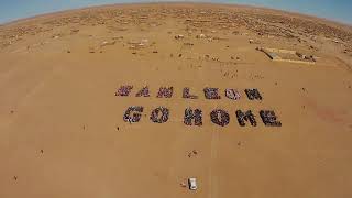 Protest against San Leon Energy drilling in occupied Western Sahara flyover