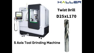 Twist drill | HALLER-M3，5 Axis Tool Grinding Machine