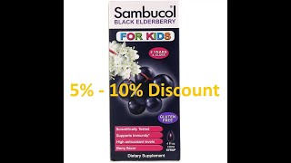 Discount - Sambucol, Black Elderberry Syrup, For Kids, Berry Flavor, 4 fl oz (120 ml) with Review