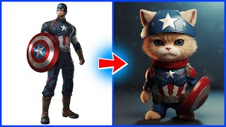 SUPERHEROES but KITTENS #2 💥 Marvel & DC (Cap.America, Hulk, Thor, etc)