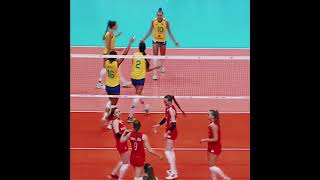 The Block/ Turkey VS Brazil/ Volleyball Sports/ Spike-130⚡😯