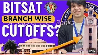 BITSAT 2024 Iteration wise  | Branch Wise Cutoffs for all three campuses of BITS Pilani