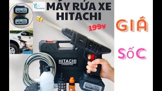 Máy rửa xe pin cực khỏe máy tưới cây, hút nước 2 pin cao cấp  Hàng lõi đồng cty chuẩn