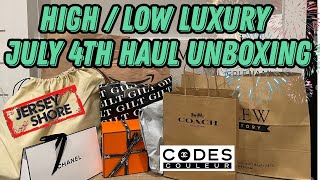 High / Low Luxury July 4th Haul Unboxing | Hermes, Chanel, Coach Outlet, J. Crew Factory, Amazon