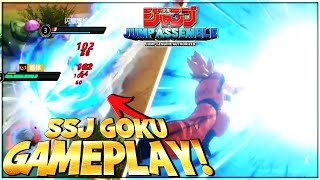 JUMP ASSEMBLE - SSJ GOKU SHOWCASE GAMEPLAY!