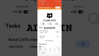 CATS | Code : ALTCOIN | How to Stay Productive | Subscribe to Channel for more Updates | Thank You😊