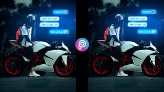 GF BF Whatsapp Chat Creative Photo Editing || Neon Glowing Effect || Valentine's Week Photo Editing