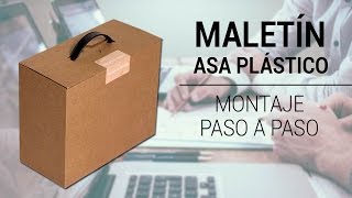 CAJA MALETÍN CON ASA DE PLÁSTICO PARA ENVÍOS 280 X 130 X 234 MM