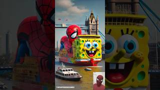 💥 Evolution of Spiderman : Spongebob Boat Fun 🥰 Superhero Games ✅ #marvel #spiderman #shorts