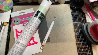 Let's Create card Backgrounds with  Cricut glow in the dark vinyl …will it work?