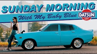 Sunday morning vibe with my baby blue Datsun 120Y 1978 | Indonesia | Cinematic Car Videography