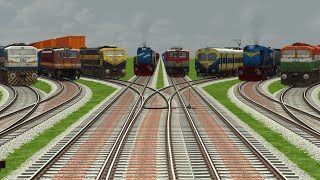 8 TRAIN DANGEROUS CROSSING | RAILROAD CROSSING TRAIN ANIMATION | fumikiri train #1