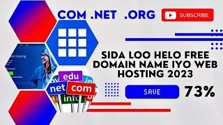 Domain iyo hosting raqiis ah | How to buy domain Sida Loo Helo Free Domain Name Iyo Web Hosting 2023