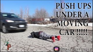 Push ups under a car | Doing impossible things !!!!