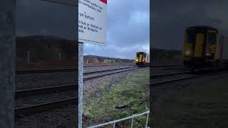 Tfw Class 153361 And 153312 Pass Drope Road Crossing #transport #uk #wales #railway #train #tfw