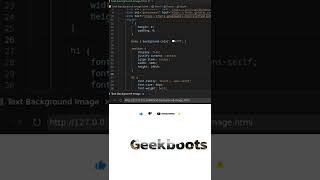Creative Text Design: Adding Image Inside Text Using Pure HTML & CSS | Geekboots