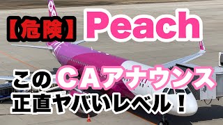 【危険！】Peachで初めての機内アナウンス体験  これはヤバいレベルかも？