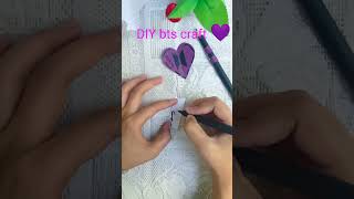 DIY bts pencil for army's 💜How to make a bts crafts 💟💜#shorts #youtube #trendingshorts #paper