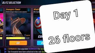 Day 1 Avengers Tower returns - MARVEL Strike Force