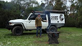 Camp King Industries Tray & Canopy Setup on our 79 series Landcruiser