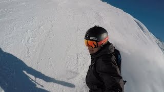 Carving down South Ridge at Treble Cone