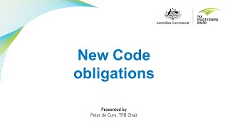 New Code obligations