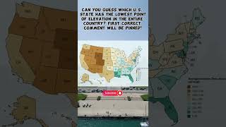 Which State Has The Lowest Point Of Elevation In The U.S? #trivia #geography #usa #elevation