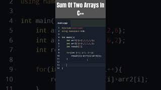 How to Calculate Sum of Two Arrays in C++