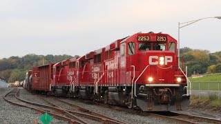 Canadian Pacific D45 building it’s Train at Kenwood Yard Albany NY! 10/14/18