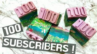 THANK YOU for my 100 SUBSCRIBERS / Glycerine Confetti Soap making / MP Ombre effect soap