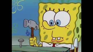 spongebob hammers nail