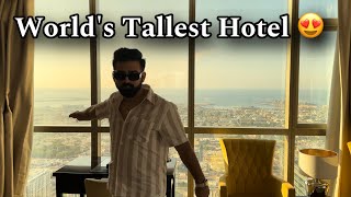 World’s Tallest Hotel 😍 Burj Khalifa View ❤️ Real Review  | RajatBornstar | Swati Monga