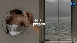 Ecru preset | Instagram feed | lightroom free presets