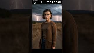 AI time-lapse inspired by the appearance of Eleven #shorts #strangerthings