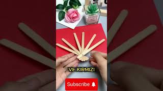 Dondurma Çubukları İle KARPUZ Desenli YELPAZE Yapmak 🥟🫠 (@DIYCraftsVDS / YT-IG-TT)